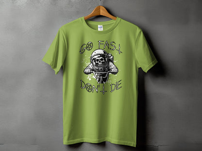 Go Fast Don't Die Astronaut Graphic T-shirt product type