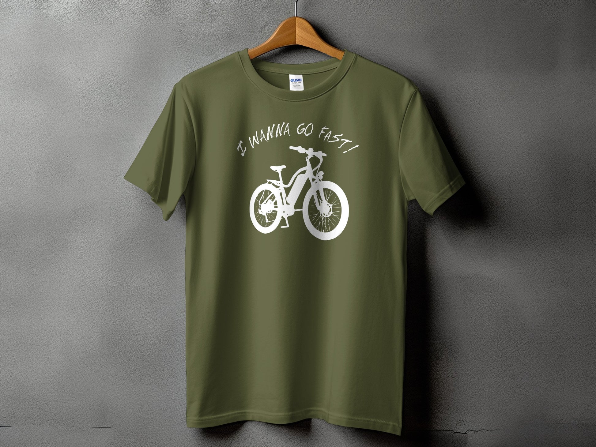 I Wanna Go Fast Graphic Olive Green Tee product