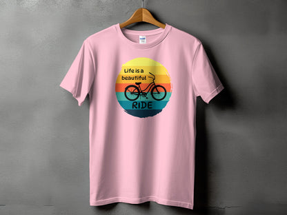 Life Is A Beautiful Ride Pink T-Shirt product type