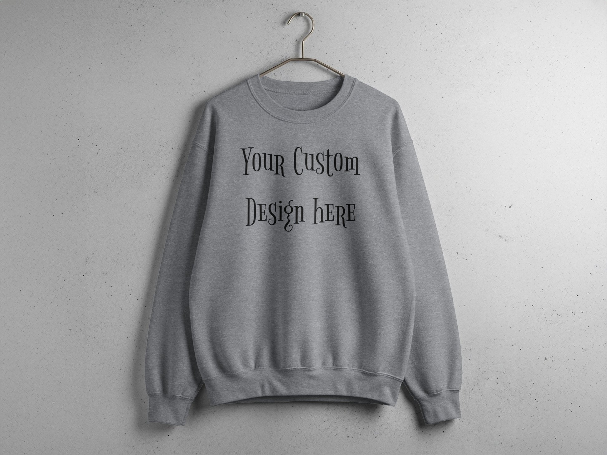 Personalized Graphic Grey Custom Design Sweatshirt product