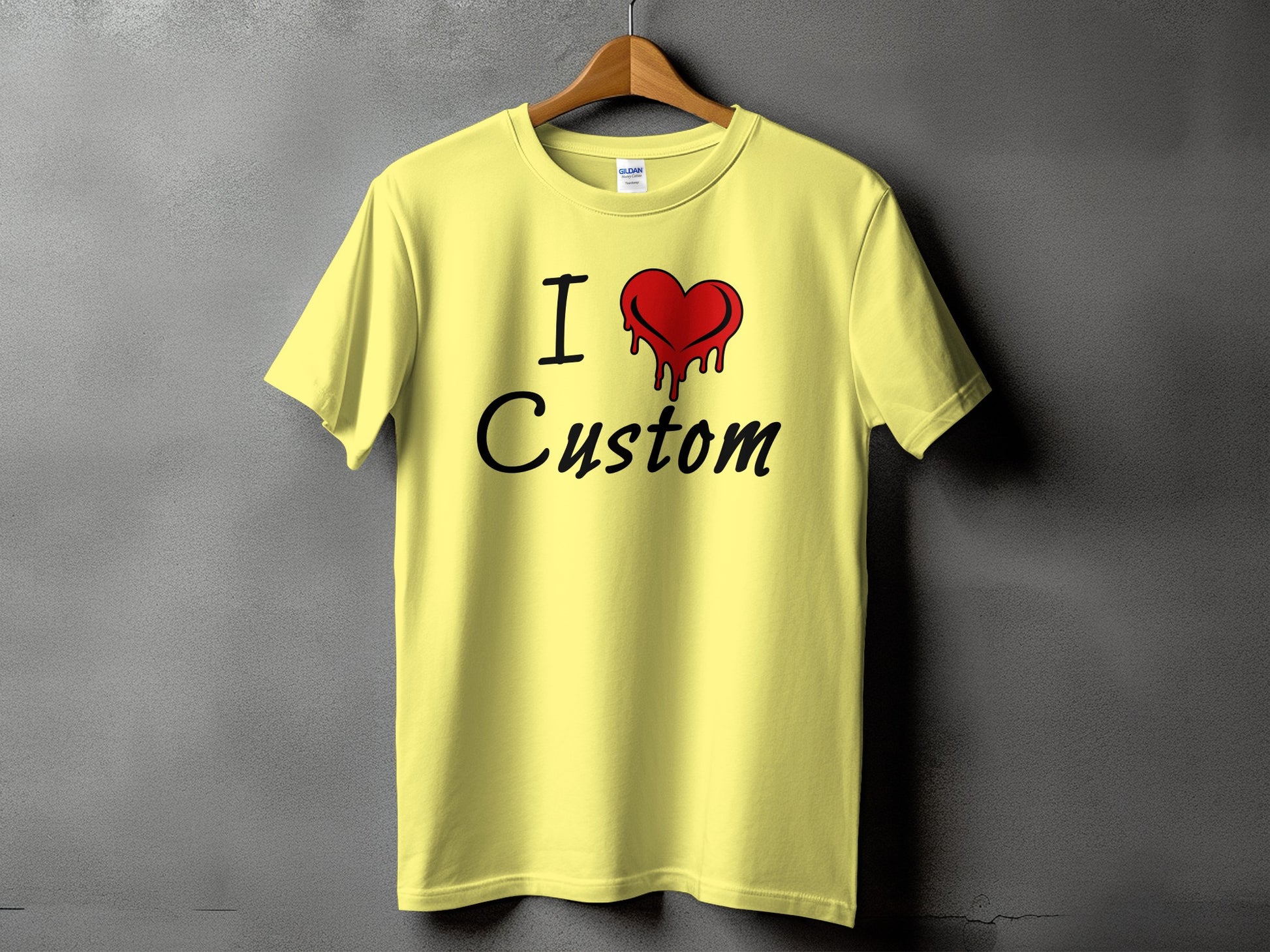 I Love Custom Design Printed T-Shirt product type