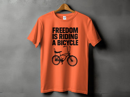 Freedom is Riding a Bicycle Graphic T-Shirt product type