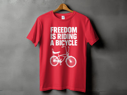 Freedom Is Riding A Bicycle Graphic T-shirt product type