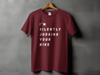 I'm Silently Judging Your Bike T-shirt product type