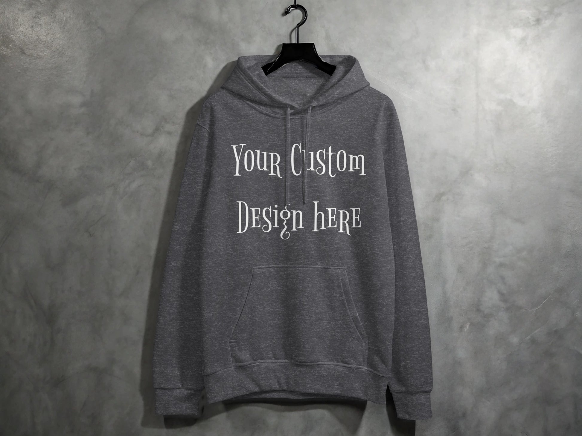 Custom Grey Hoodie Personalized Design Product