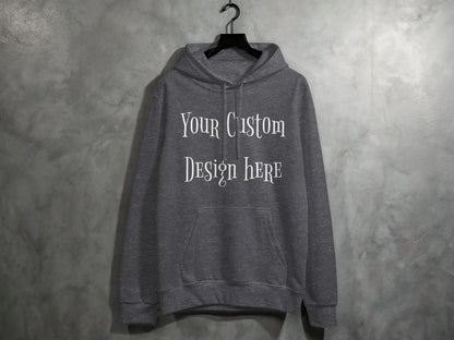 Custom Grey Hoodie Personalized Design Product